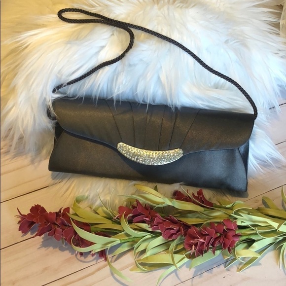 Jessica McClintock gray clutch/ purse - Picture 1 of 6